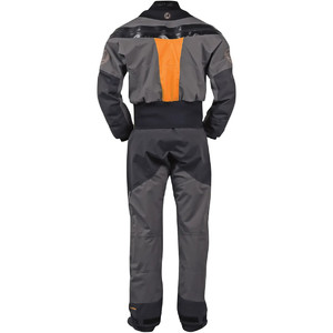 2022 Nookie Kayak Blaze Drysuit + Con Zip Dr20 - Antracite / Arancione